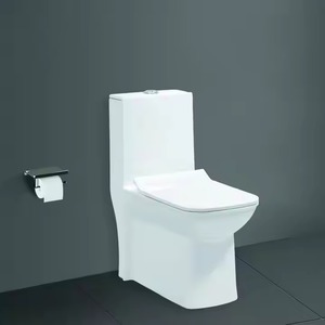 Nouvelle salle de bain à venir Réservoir d'eau bas S-Trap Toilette Bowl Short One-Piece Toilet Water Closet Porcelaine Stand WC par Vistaar Ceramics - Product Image 1
