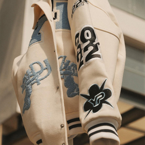 Blouson d'hiver OEM avec broderie personnalisée et logo Veste de baseball Varisty à manches en cuir Veste universitaire Letterman pour hommes - Product Image 3