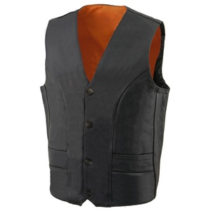 Chaleco forrado de lana de cuero de oveja Real 2025 de moda, Chaleco Ajustado para motociclista estilo motociclista para mujeres y hombres - Product Image 4