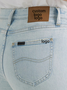 Pantalones de chándal acampanados con diamantes de imitación y parche bordado lavado con piedra de rizo de algodón, ropa de calle al por mayor con logotipo personalizado para hombre - Product Image 3