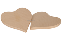 Efo Brand Europees Premium Hartvormig Serveerplank van Beukenhout - 100 stuks Aanpasbaar Wasbaar Aangepast Logo Aangepaste Kleur/Formaat