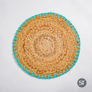 Set de table en jute tressée 40 x 40 cm, vaisselle écologique, tapis de table pour la salle à manger, vente en gros, export, naturel - Product Image 3