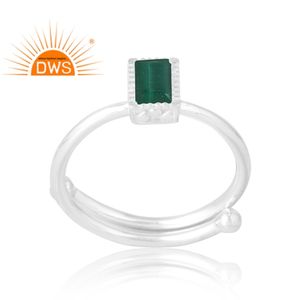 Dernière vente en argent Sterling 925 malachite naturelle bague en pierres précieuses bijoux personnalisés pour les femmes cadeau pour elle - Product Image 1