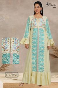 Robe Longue Musulmane Jilbabs Abaya Broderie Islamique Hiver Femme Caftan - Product Image 3