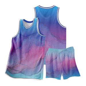 Uniformes de Baloncesto Sublimados de Moda, Uniformes de Equipo Impresos en 3D al por Mayor, Camisetas de Baloncesto Transpirables de Secado Rápido - Product Image 1