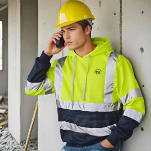 Chaqueta de bombardero de invierno de seguridad con capucha para mujer, ropa de seguridad de alta visibilidad, chaqueta aislada para hombre, ropa de trabajo impermeable de invierno - Product Image 6