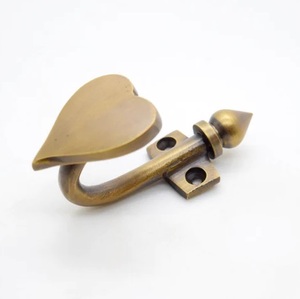 <b>Decorative</b> <b>Coat</b> <b>Hook</b> Metal Heart Shape Cloths <b>Hooks</b> Wall Mounted Home <b>Decorative</b> Brass <b>Hooks</b> and Hangers - Product Image 1