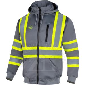 Sudadera CON CAPUCHA DE SEGURIDAD reflectante para hombre, ropa de trabajo de manga larga personalizada para trabajadores de la construcción con bolsillo con cremallera en el pecho - Product Image 2