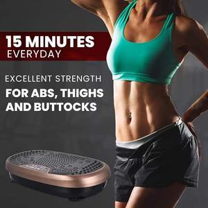 Prêt à être expédié - Plateforme vibrante verticale FitMaxx 3D XL en ABS - Machine d'exercice - Entraînement du corps entier - Plateforme vibrante avec bandes de résistance - Product Image 3