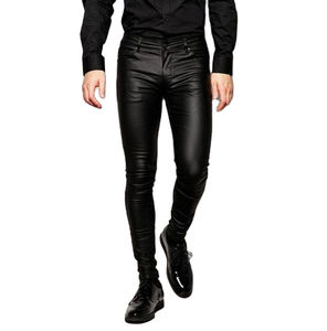 Pantalon en cuir de vachette Meilleure qualité Logo personnalisé Meilleure qualité Fabrication professionnelle Cuir pour hommes Nouvelle arrivée Qualité pro - Product Image 1