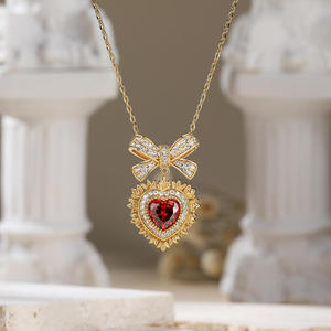 Collier en argent sterling Jeulia Radiant Love Halo Heart Cut, cadeau idéal - Product Image 4