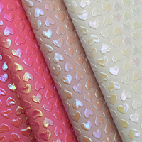 2024 nouveau tissu Rexine en relief PVC doux coeur extensible accessoire étanche/artisanat/sac cadeau de noël boucles d'oreilles artisanat utilisation