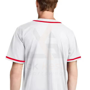 Maillots de baseball en gros Nouvelle tendance de la mode Qualité durable Prix ajustable Logo personnalisé 100% polyester Antibactérien - Product Image 3