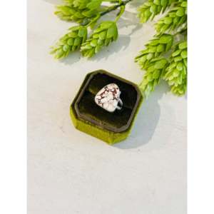 Anillo de Plata de Ley con Caballo Salvaje Estilo Suroeste y Engaste de Piedra Natural, Bañado en Oro Rosa, Talla 7.75, Idea de Regalo de Moda - Product Image 2