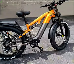 Vélo de montagne KANGLUO 26 pouces, cadre en alliage d'aluminium, double suspension, frein à disque, 21 vitesses, vélo tout-terrain avec béquille - Product Image 2
