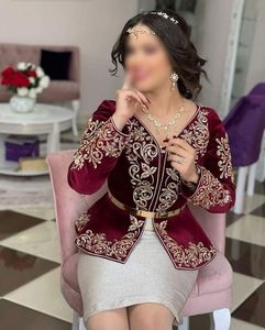 NEWLY--STYLISH JACKET ON VELVET WITH SKIRT EMBELLISH OF BEAUTIFUL CRYSTAL BEADS,GLASS STONE WORK FOR PARTY-WEAR/WEDDING @ 2022 - Product Image 1