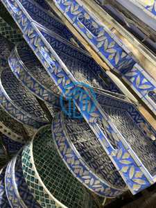 Miroir mural de luxe en nacre rectangulaire, cadre en coquillage fait à la main, salle de bain, salon, miroir décoratif - Product Image 5