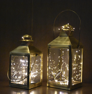 Latón antiguo Metal vidrio al aire libre Halloween candelabros linternas y tarros hecho a mano duradero decoración del hogar - Product Image 2