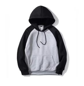 เสื้อกันหนาวมีฮู้ดแบบสวมหัวแขนยาวผ้าคอตตอนและโพลีเอสเตอร์ไซส์ใหญ่สำหรับผู้ชาย - Product Image 4
