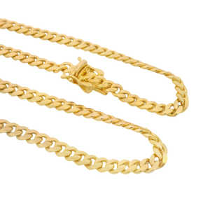 À la mode populaire Hip hop Bling14k cubain Miami chaîne solide avec un collier fermoir mousqueton sûr pour hommes lien cubain meilleur cadeau pour hommes - Product Image 4