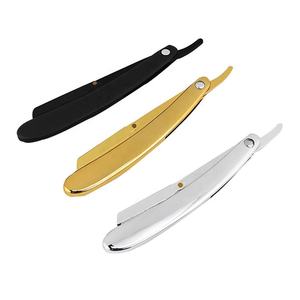 Navaja de Afeitar Profesional de Acero Inoxidable con Logotipo Personalizado, Cuchilla Única Reemplazable, para Cara y Cuerpo, Recubierta con Papel de LCI - Product Image 1