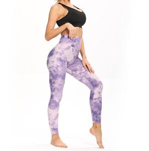 Leggings de yoga pour femmes, vente chaude, coupe slim, taille haute, effet push-up, sans couture, extensible, écologique, antibactérien, en spandex/polyester - Product Image 5