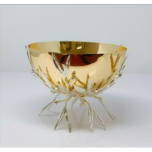 New Arrival Antique Design Wedding and Events Decor Chocolate Serving Bowl Prime Quality Metal Gold Polished Chocolate Bowl - Product Image 4