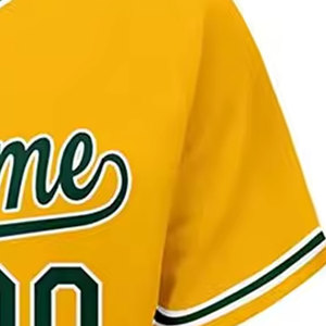 Maillot de baseball personnalisé pour adulte, 100 % polyester, séchage rapide, respirant, service OEM, motif uni, logo frontal, style ensemble - Product Image 5