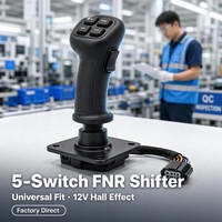 Manette de commande FNR à 5 interrupteurs pour chargeuse sur pneus, mini-chargeuse, chariot télescopique, 12V, à effet Hall, pièces de rechange pour engins de construction