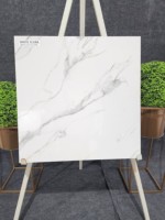 Carreaux de sol en céramique de qualité supérieure, modernes, en marbre blanc, en porcelaine, émaillés, 60 x 60 cm, polis, résistants aux acides, pour hôtel