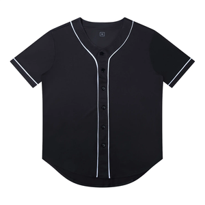 Sublimación Jersey en blanco liso Hip Hop Hipster béisbol Jersey botón abajo camisas uniformes deportivos hombres mujeres Jersey logotipo personalizado - Product Image 2