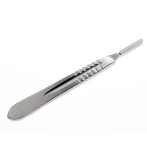 Manche de scalpel en acier inoxydable personnalisé, alimentation manuelle, instruments chirurgicaux réutilisables, certifiés CE pour une utilisation en chirurgie générale - Product Image 1