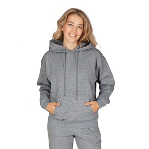 เสื้อมีฮู้ดแบบสวมหัวของผู้หญิงมีฮู้ดสำหรับฤดูหนาวพิมพ์ลายเปล่าฉลากส่วนตัวแฟชั่นลำลองขายส่งจำนวนมาก - Product Image 1