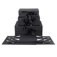 Boîte en carton rigide pliable avec logo personnalisé, emballage de vêtements, boîte cadeau de luxe avec fermeture magnétique