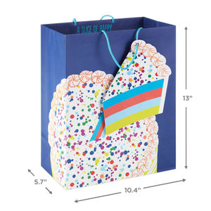 Bolsa de Regalo Grande para Pastel de 13 Pulgadas en Azul, Bolsas de Regalo Extra Grandes con Lunares, Bolsa de Celebración de <span class=keywords><strong>Cumpleaños</strong></span> de Tamaño <span class=keywords><strong>Jumbo</strong></span> - Product Image 3