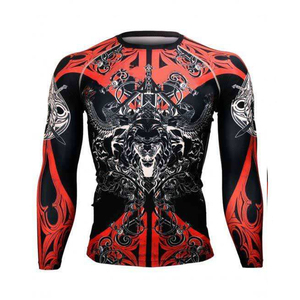 Venta caliente al por mayor masculino Rash Guard medias mangas cuello alto estilo gimnasio desgaste traje de baño para hombres logotipo personalizado y diseño - Product Image 4