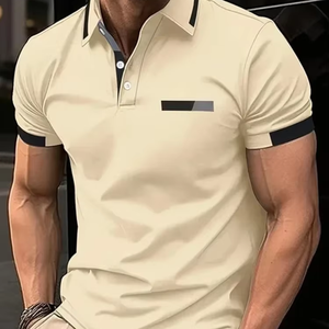 Polo à manches courtes pour hommes, polos d'été décontractés à revers pour hommes, cadeau pour hommes - Product Image 1