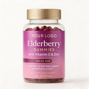 Gommes à mâcher naturelles à la baie <span class=keywords><strong>de</strong></span> sureau pour adultes, stimulant immunitaire avec vitamine C et zinc, sans arômes artificiels, sans gluten, tapioca biologique - Product Image 1