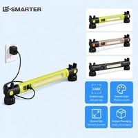 Lampe de travail magnétique pliable rechargeable par USB, 1200LM, lampe d'inspection LED COB, corps en ABS pour atelier de réparation