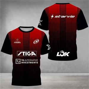 Camiseta Deportiva Unisex de Verano para Fútbol y Tenis, con Estampado por Transferencia Térmica, Tallas Grandes, Informal, de Secado Rápido y Transpirable, de Manga Corta - Product Image 4