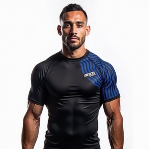 Premium BJJ Rash Guards Haute Qualité Personnalisé Sublimation HD Imprimer Durable MMA Formation Respirant Anti UV Séchage Rapide 100% - Product Image 2