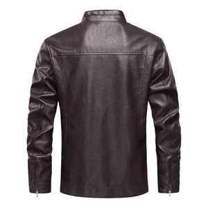 Veste en cuir PU pour homme, design classique de haute qualité, veste d'hiver, personnalisation du logo, veste en cuir - Product Image 6