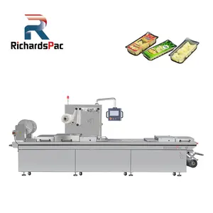 Machine de cachetage de rinçage d'azote machine de conditionnement d'atmosphère modifiée de thermoformage de carte pour la boule de fromage de boule de viande de saucisse - Product Image 1