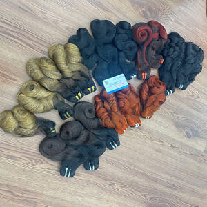 Produits phares : Extensions de cheveux humains vietnamiens Super Double Drawn, tissage bouclé à la vapeur - Product Image 1