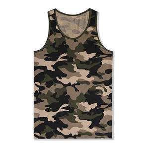 Camuflaje Hombres Muscle Gym Workout Stringer Tank Tops Culturismo Fitness Camisetas - Product Image 5