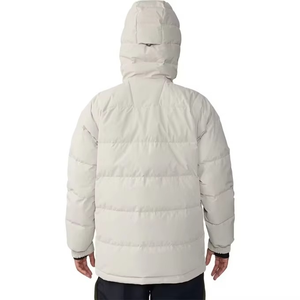 Veste matelassée pour homme de haute qualité, écologique, respirante, en laine, col montant, logo sur le devant, couleur unie, pour l'hiver et les activités de plein air, service OEM - Product Image 4