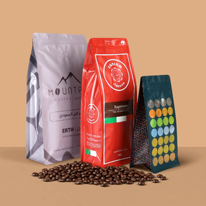 Personalizzare il Logo di stampa trasparente Stand up sacchetto di imballaggio cibo caffè sacchetto di plastica con valvola e cerniera - Product Image 3