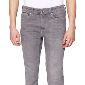 Stock ODM OEM de jeans en denim à la mode pour hommes, coupe ajustée, vente en gros de jeans empilés personnalisés, échantillon de jeans avec motif personnalisé pour hommes, pantalons - Product Image 5