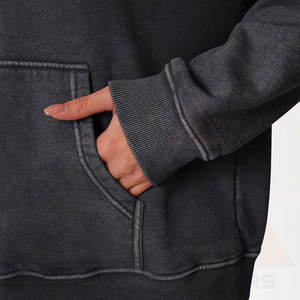 Sudadera con Capucha Extra Grande para Mujer, Estilo Vintage, Lavado Ácido, Diseño Personalizado, Nueva Llegada - Product Image 5