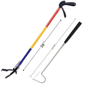 Piège à serpents abordable, pinces à serpents robustes, attrapeur de reptiles, bâton de capture, outil de manipulation à mâchoires larges, crochet à serpents - Product Image 2